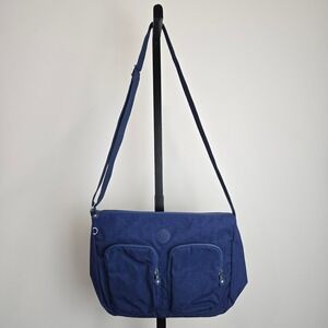 Kipling Sidney Crossbody Bag True Blue Nylon Travel Casual Adjustable Strap